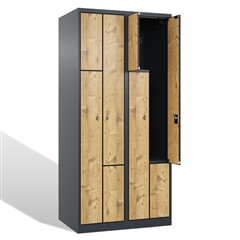 Z-Garderobenschrank mit HPL Fronten